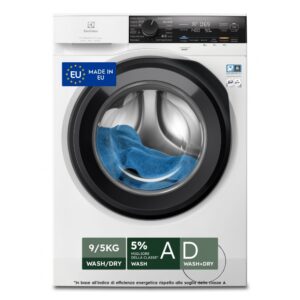 Electrolux Serie 700 EW7W495G Lavasciuga Libera Installazione 9 Kg Lavaggio - 5 Kg Asciugatura Classe D 1400 Giri/min. SteamCare Vapore Bianca