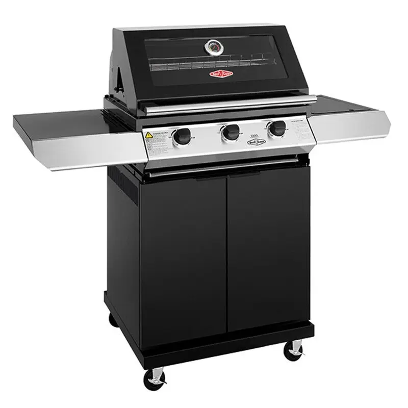 Beefeater Discovery 1200E Series – Barbecue a Gas 3 Fuochi con Bruciatore Laterale e Carrello