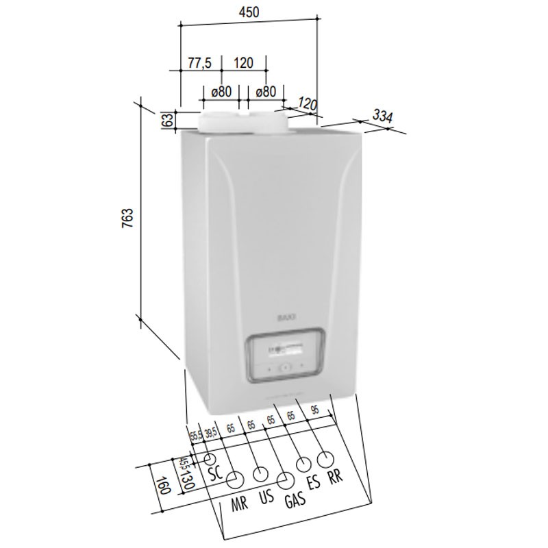 Caldaia a condensazione Baxi Luna Century 35kW - immagine 3