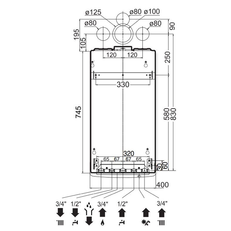 Caldaia a condensazione Bosch Condens 1200W 24C Metano 7716704745 - immagine 3