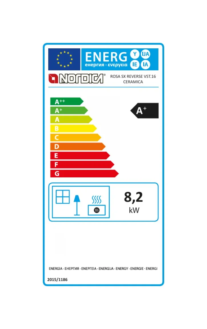 Nordica ROSA SINISTRA REVERSE VST.16 CERAMICA Cucina a legna 8,2 kw - immagine 4