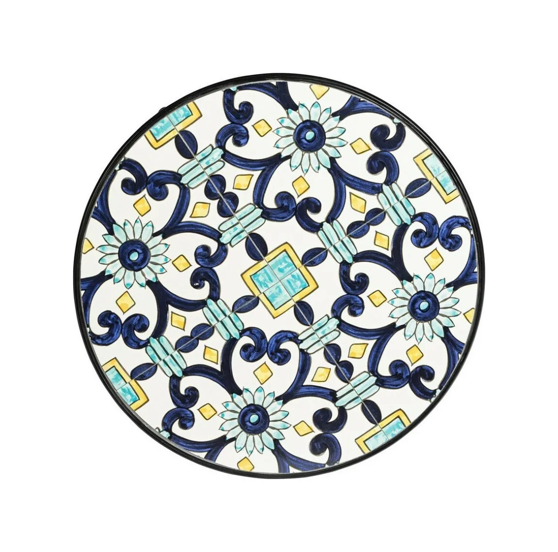 Set di 2 sedie pieghevoli e 1 tavolino in acciaio e ceramica - immagine 3