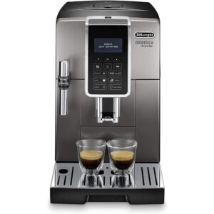 Macchina Caffè Automatica Espresso con Macinacaffè ed Erogatore di Vapore Caffè in Grani colore Titanio De Longhi Dinamica ECAM 359.37.TB