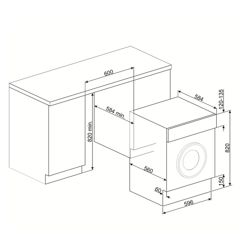 Lavatrice Da Incasso con Frontalino Bianco 7 kg 1000 Giri Nuova Classe E SMEG LB107B - immagine 2