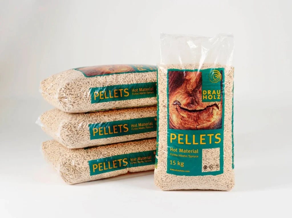 PELLET AUSTRIACO 15 Kg Drau Holz abete bianco certificato alta qualità