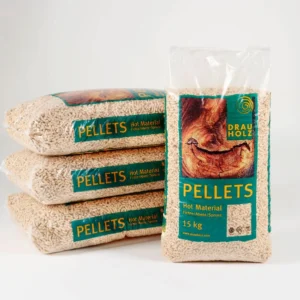 PELLET AUSTRIACO 15 Kg Drau Holz abete bianco certificato alta qualità