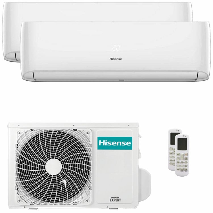 Condizionatore Hisense Hi-Comfort dual split 9000+12000 BTU inverter A++ wifi unità esterna 5.5 kW