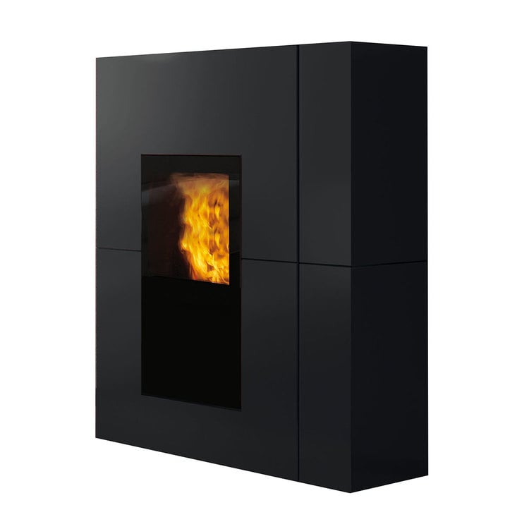 Stufa a pellet Edilkamin Blade2 H 22 Up 22,8 kW Idro WiFi Nero