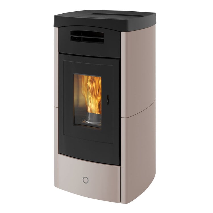 Stufa a pellet EK63 DAILY130++ - gruppo Edilkamin - 12,5 kW ad aria canalizzata Tortora